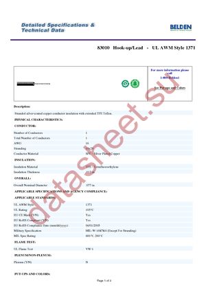 83010 010100 datasheet  